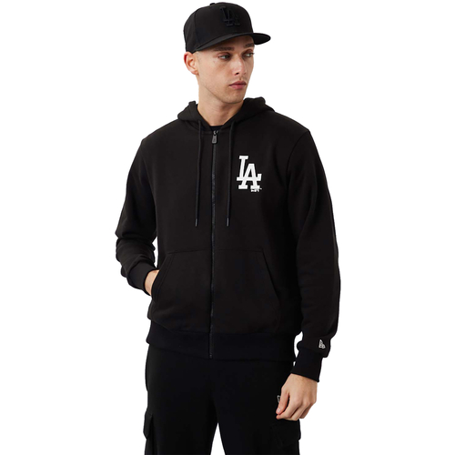Vêtements Homme Bougeoirs / photophores New-Era MLB League Los Angeles Dodgers Essential Zip Hoodie Noir