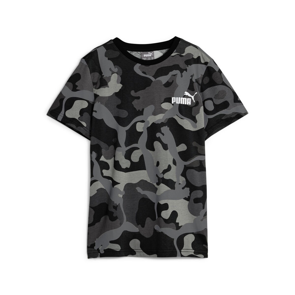 Vêtements Garçon T-shirts manches courtes Puma Mid ESS+ CAMO TEE B Noir