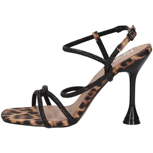 Chaussures Femme Sandales et Nu-pieds Exé Shoes zip Exe' jade Sandales Femme Animal Black Noir