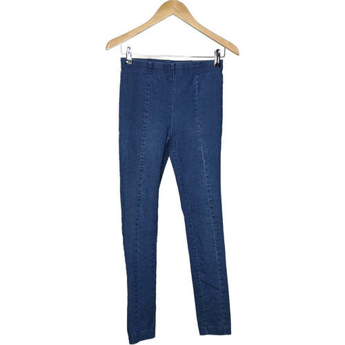 Vêtements Femme Pantalons H&M pantalon droit femme  38 - T2 - M Bleu Bleu