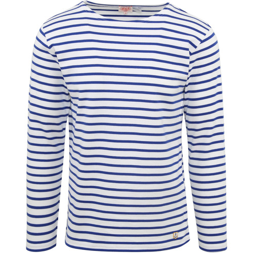 Vêtements Homme Sweats Armor Lux bold stripes shirt Cobalt Blanche Bleu