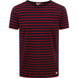 Vêtements Homme T-shirts & Polos Armor Lux T-Shirt Hoëdic Rayures Marine Rouge Bleu