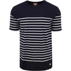 Vêtements Homme cropped striped cotton cinzento shirt Armor Lux T-Shirt Etel Rayures Marine Bleu