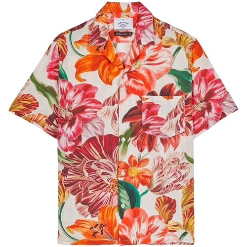 Vêtements Homme Chemises manches longues Portuguese Flannel Flowers Shirt layer - Red Multicolore