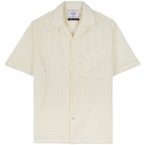 Vêtements Homme Chemises manches longues Portuguese Flannel Piros layered Shirt - Off White Blanc