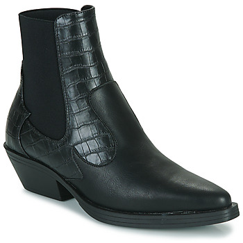 Chaussures Femme Bottines Only ONLBRONCO-2 SHORT PU COWBOY BOOT Noir