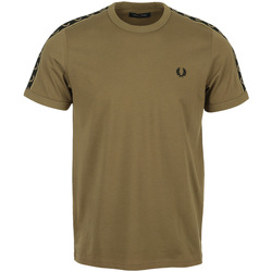 Vêtements Homme T-shirts manches courtes Fred Perry Contrast Tape Ringer T-Shirt Marron