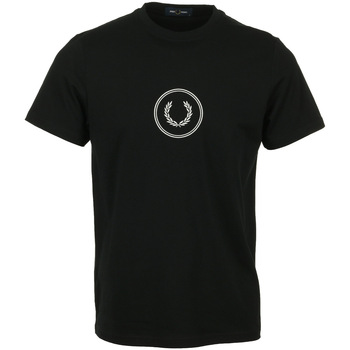 Vêtements Homme T-shirts manches courtes Fred Perry Circle Branding T-Shirt Noir