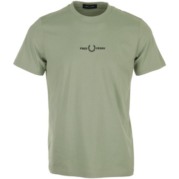 Vêtements Homme T-shirts manches courtes Fred Perry Embroidered T-Shirt Vert