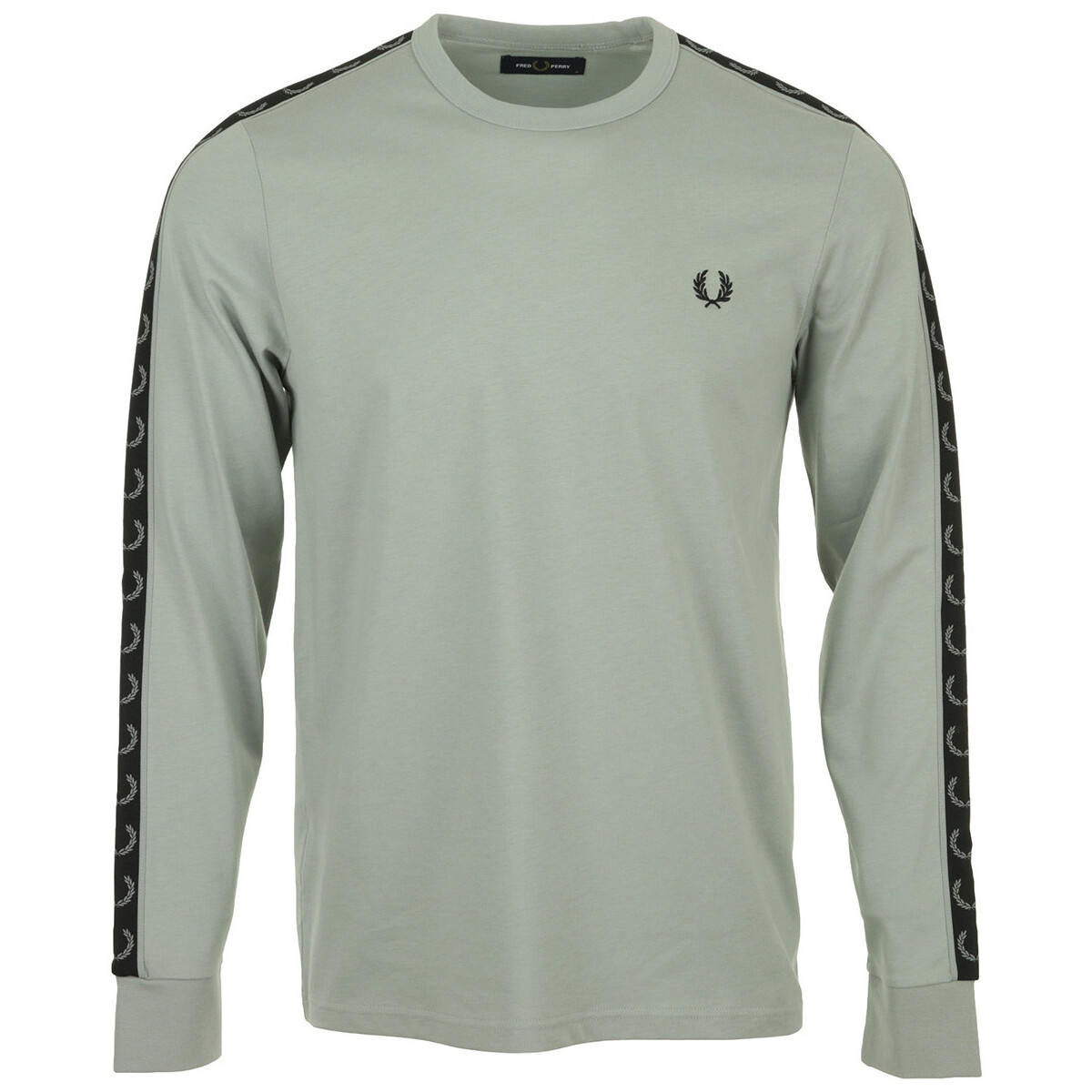 Vêtements Homme T-shirts manches courtes Fred Perry Long Sleeve Laured Taped Tee Gris