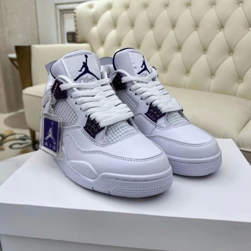Chaussures Homme Basketball Nike Air Jordan 4 Violet
