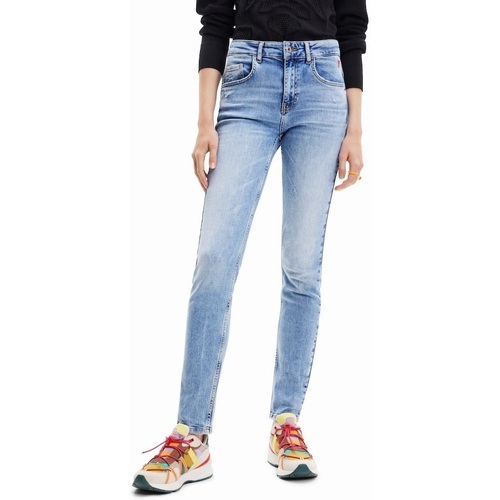 Vêtements Femme drawstring Jeans slim Desigual 23SWDD21 Bleu