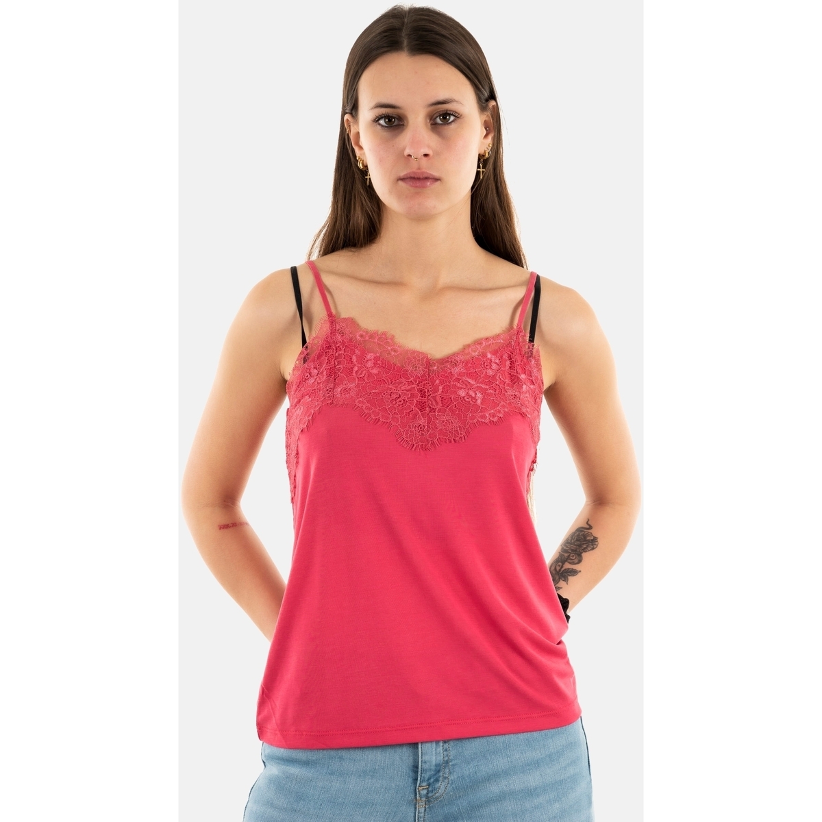 Vêtements Femme Débardeurs / T-shirts sans manche Ichi 20106355 Rouge