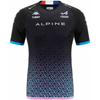 Vêtements Garçon T-shirts manches courtes Kappa Maillot Kombat Gasly BWT Alpine F1 Team 2023  Noir Noir, bleu, rose