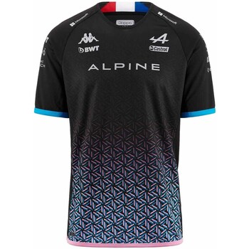 Vêtements Garçon T-shirts manches courtes Kappa Maillot Kombat Ocon BWT Alpine F1 Team 2023  Noir Noir, bleu, rose