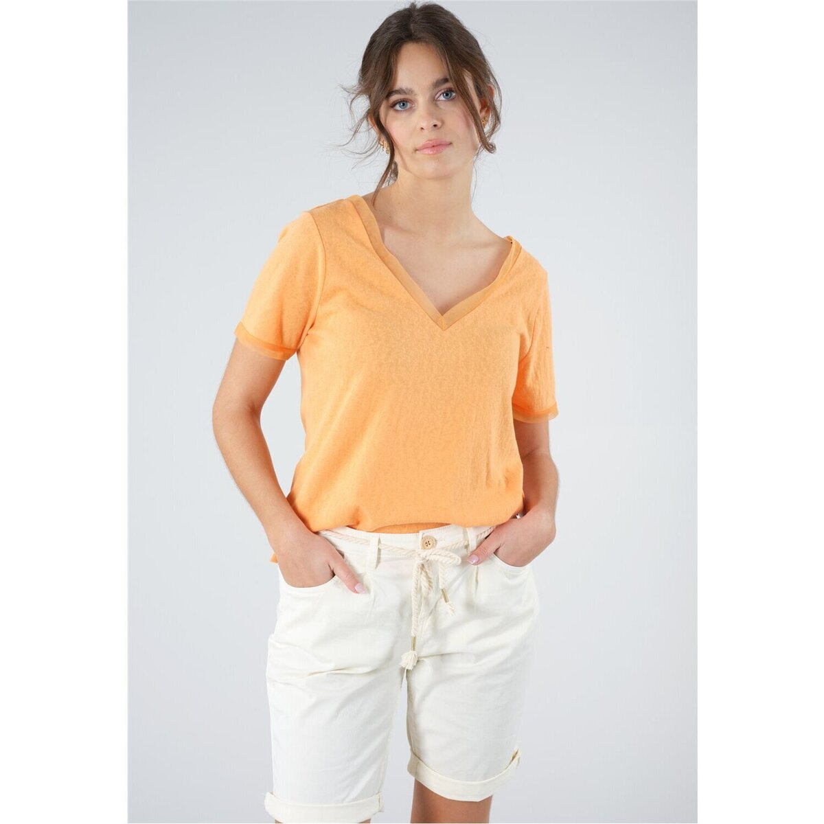 Vêtements Femme T-shirts & Polos Deeluxe T-Shirt AIYANA Orange