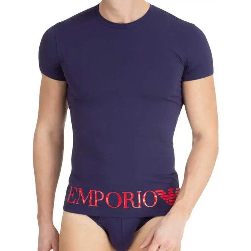 Vêtements Homme T-shirts manches courtes Emporio Armani Classic red logo Bleu
