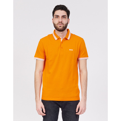 Vêtements Homme Portefeuilles / Porte-monnaie BOSS Polo Paddy avec logo Orange