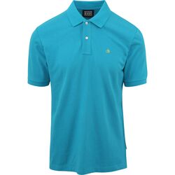 Vêtements Homme T-shirts camp & Polos Scotch & Soda Polo Piqué Turquoise Bleu
