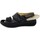 Chaussures Femme Sandales et Nu-pieds Stile Di Vita Femme Chaussures, Sandales, Cuir, Semelle Amovible-8561NE Noir