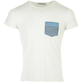 Vêtements Homme T-shirts manches courtes Trente-Cinq° Modal Poche Blanc