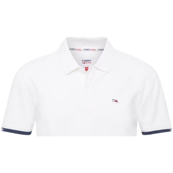 Vêtements Homme T-shirts & Polos Tommy Jeans Polo manches courtes Homme  Ref 59569 YBR Blanc Blanc