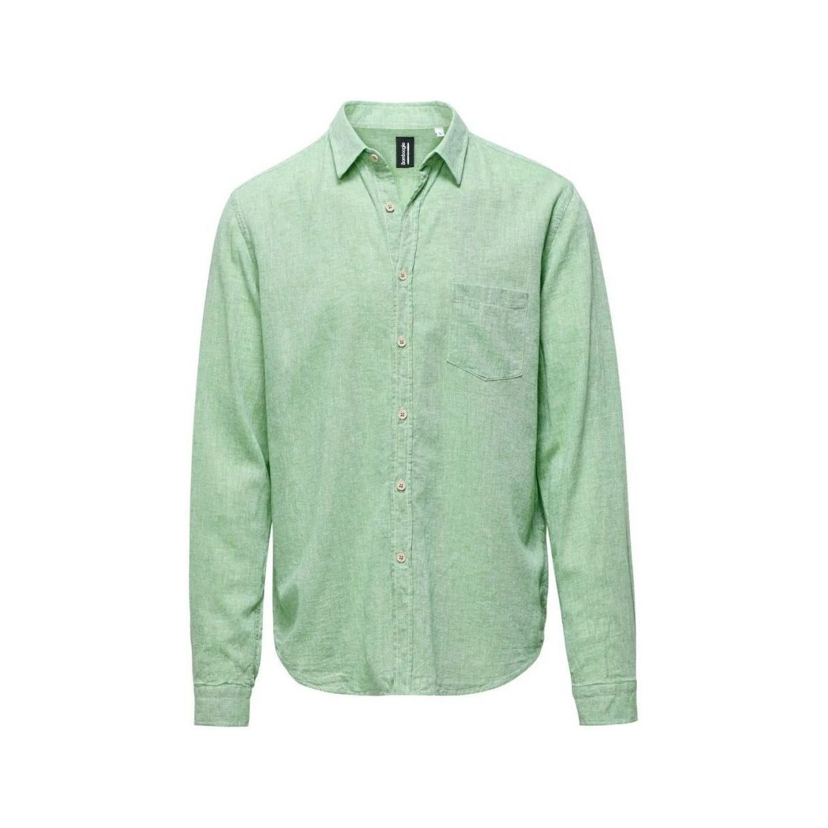 Vêtements Homme Chemises manches longues Bomboogie SM7880 T LITP-338 GUACAMOLE Vert