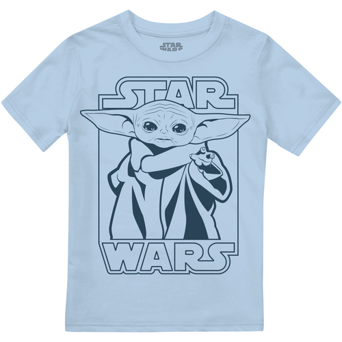Vêtements Garçon T-shirts manches longues Star Wars: The Mandalorian The Child Force Bleu