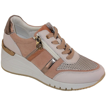 Chaussures Femme Baskets basses Marco Tozzi marcobaskets ROSE POUDRE BLANC
