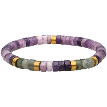 bracelets sixtystones  bracelet perles heishi améthyste  -large-20cm 