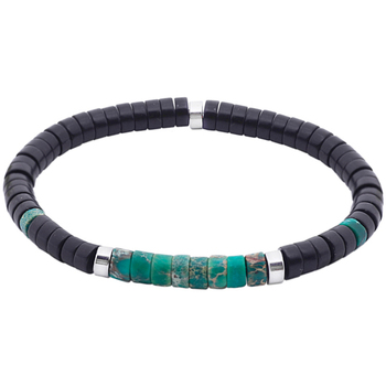 Sixtystones Bracelet Perles Heishi Agate Noire  -Large-20cm Multicolore
