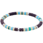 Bracelet Perles Heishi Turquoise Jaspe -Large-20cm