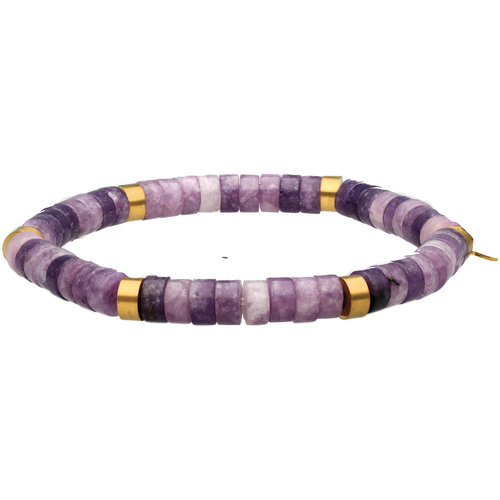 Montres & Bijoux Bracelets Sixtystones Bracelet Chakra Perles Heishi -Large-20cm Violet