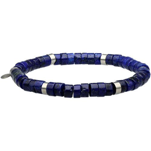 Montres & Bijoux Bracelets Sixtystones Bracelet Chakra Perles Heishi Lapis -Medium-18cm Bleu