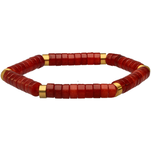 Montres & Bijoux Bracelets Sixtystones Bracelet Chakra Perles Heishi Agate -Large-20cm Rouge