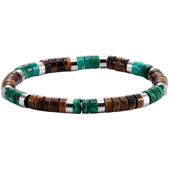 bracelets sixtystones  bracelet perles heishi œil  tigre  -medium-18cm 