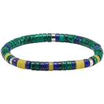 Bracelet Perles Heishi Lapis Malachite -Large-20cm