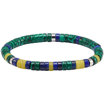 Montres & Bijoux Bracelets Sixtystones Bracelet Perles Heishi Lapis Malachite -Large-20cm Multicolore