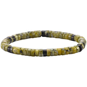 bracelets sixtystones  bracelet perles heishi jaspe noir -large-20cm 