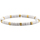 Montres & Bijoux Bracelets Sixtystones Bracelet Perles Heishi Turquoise -Large-20cm Blanc