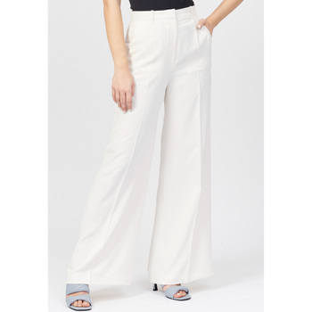 Vêtements Femme Pantalons BOSS Tikela pantalon large coupe décontractée Blanc
