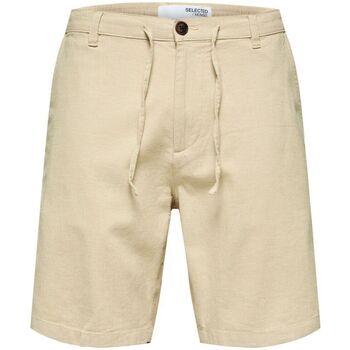 Vêtements Homme Elastic Shorts / Bermudas Selected 16087638 BRODY-INCENSE Beige