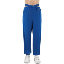 Vêtements Femme Jeans GaËlle Paris Pantalon en satin tiss  taille lastique Bleu