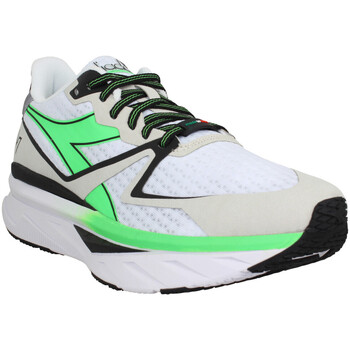 Chaussures Homme Baskets mode Diadora jumper Atomo V7000 Toile Homme White Fluo Green Blanc