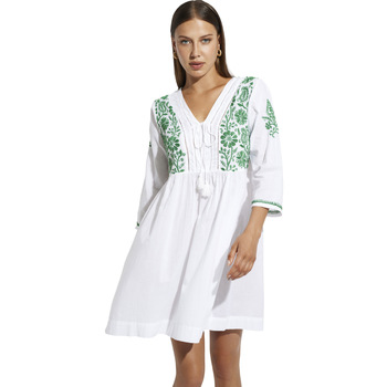 Vêtements Femme Robes Selmark Robe estivale manches trois-quarts Daiquiri  Mare Vert