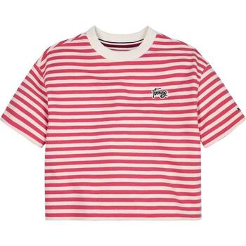 Vêtements Fille T-shirts & Polos Tommy Hilfiger  Rouge
