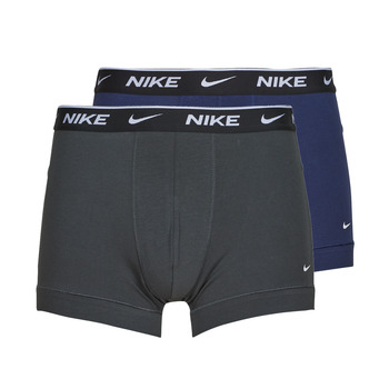 Sous-vêtements Homme Boxers sales Nike EVERYDAY COTTON STRETCH X2 Gris / Bleu