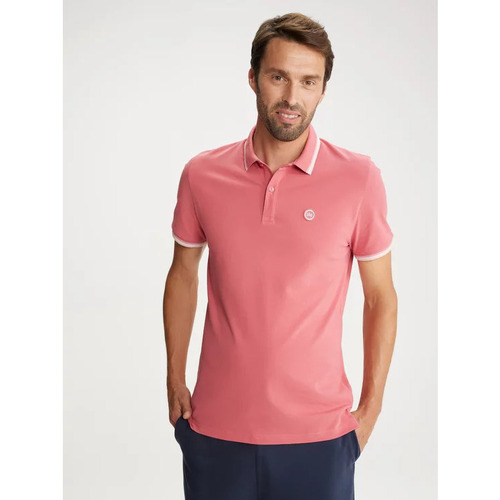 TBS YVANEPOL Rouge - Vêtements Polos manches courtes Homme 55,00 €