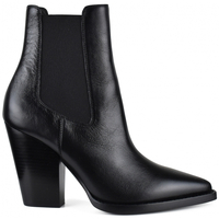 Chaussures Femme Bottes Saint Laurent Saint Laurent Step-hem Cotton-jersey T-shirt Womens Black Noir