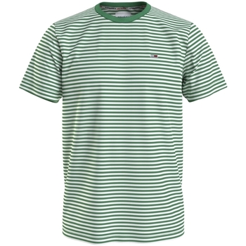 Vêtements Homme T-shirts & Polos Tommy Jeans T Shirt Homme  Ref 59699 Vert Vert